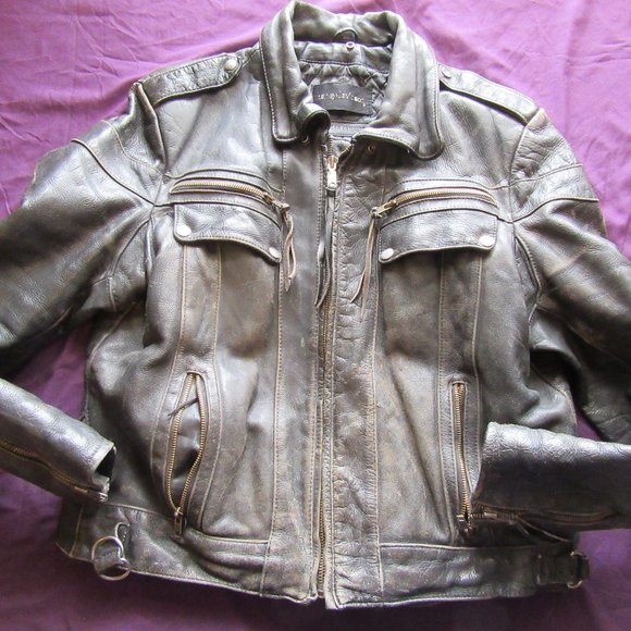 Mens Vtg Harley Davidson Motorcycle Jacket Sz 46 R